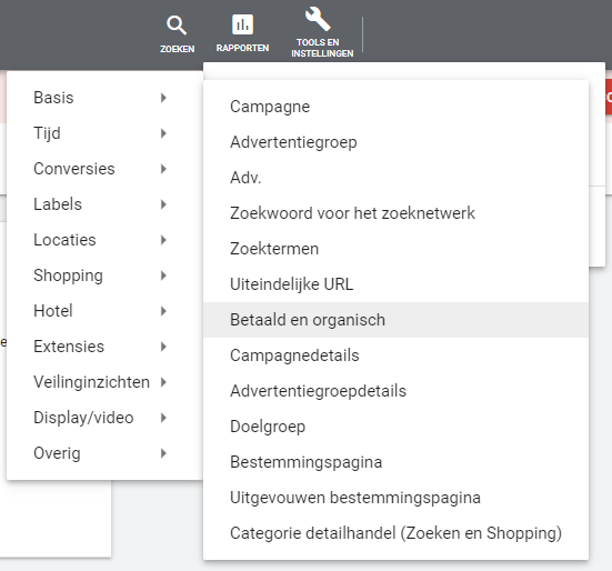 search-console-google-ads-resultaten